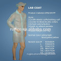 disposable lab coat with snap button closure